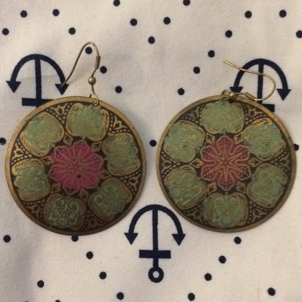 Bohemian style metal earrings